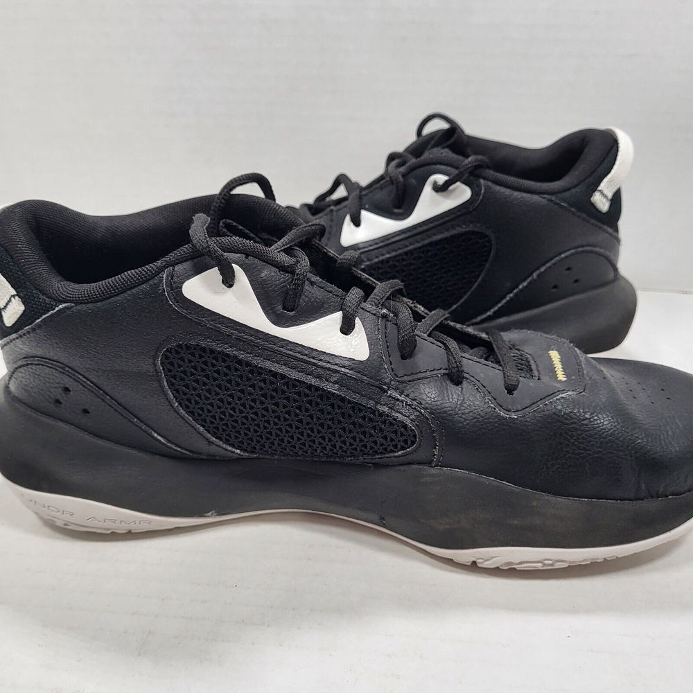 Under Armour Lockdown 6 Men's 10.5 Women's 12 Black Gold Basketball Shoes - Picture 10 of 12